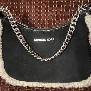 Michael Kors Black and Cream Shoulder Bag NWT